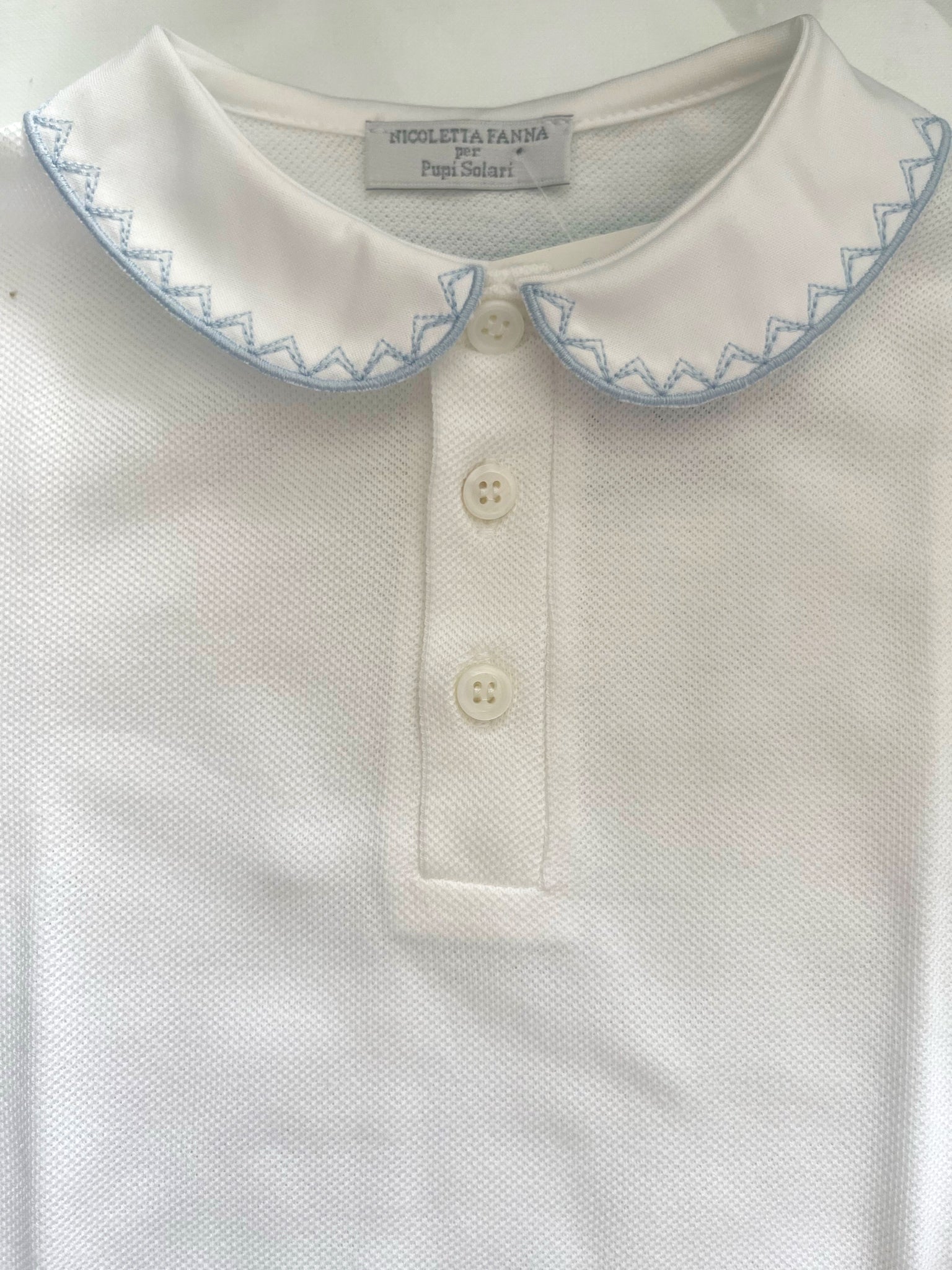 LONG SLEEVED EMBROIDERED POLO (LIGHT BLUE,SUGAR PAPER,PINE,MILITARY)