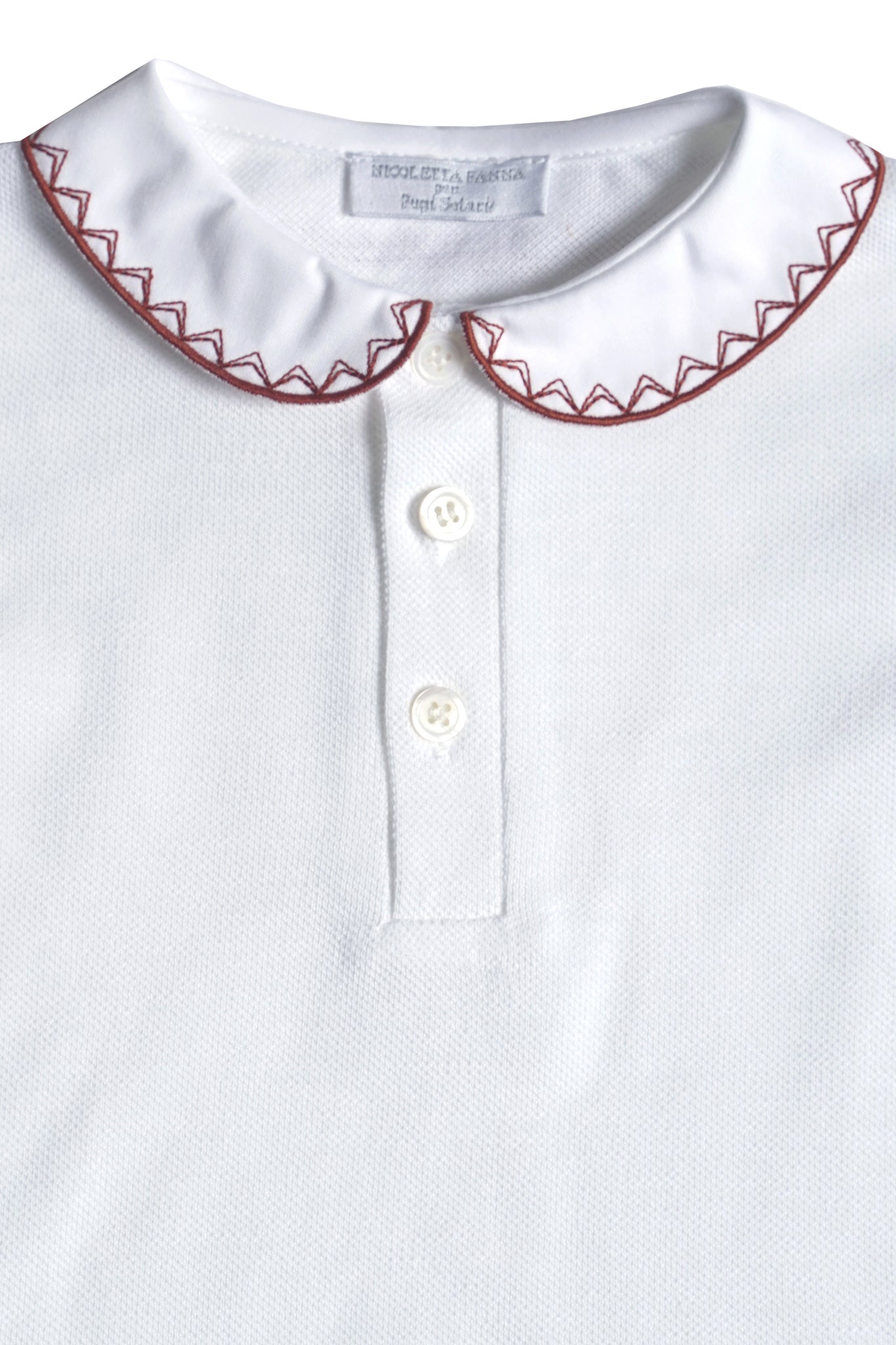 EMBROIDERED LONG SLEEVE POLO (WHITE,GRAY,BEIGE,BROWN,BRICK,MUSTARD,PALE PINK,ANTIQUE PINK,BOURGEOIS)