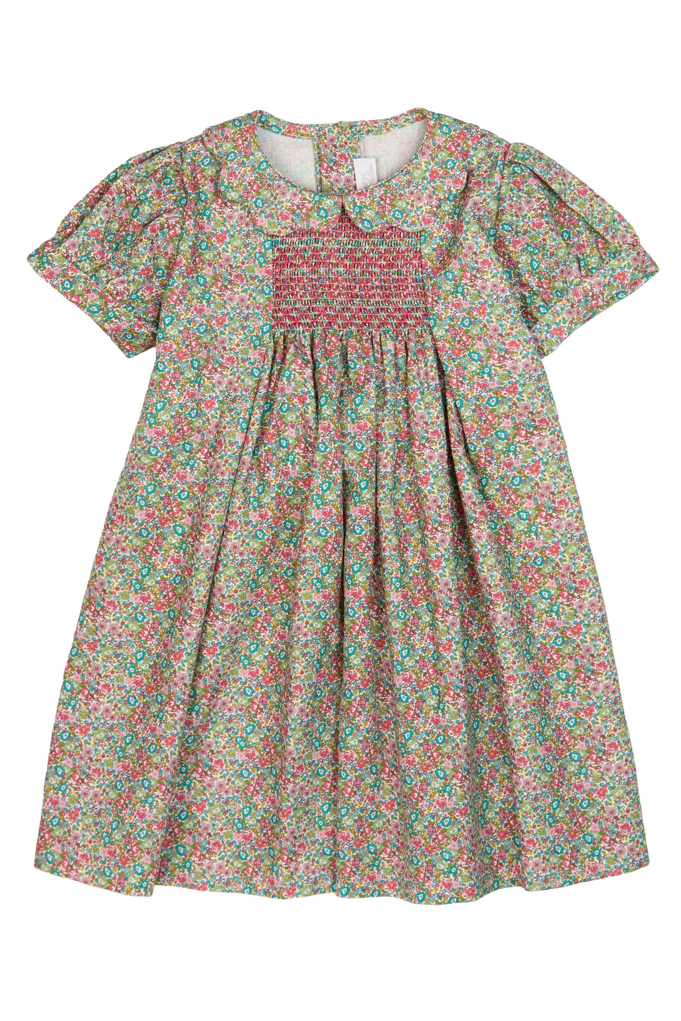 ABITO FIORELLINI CARRÈ PUNTO SMOCK
