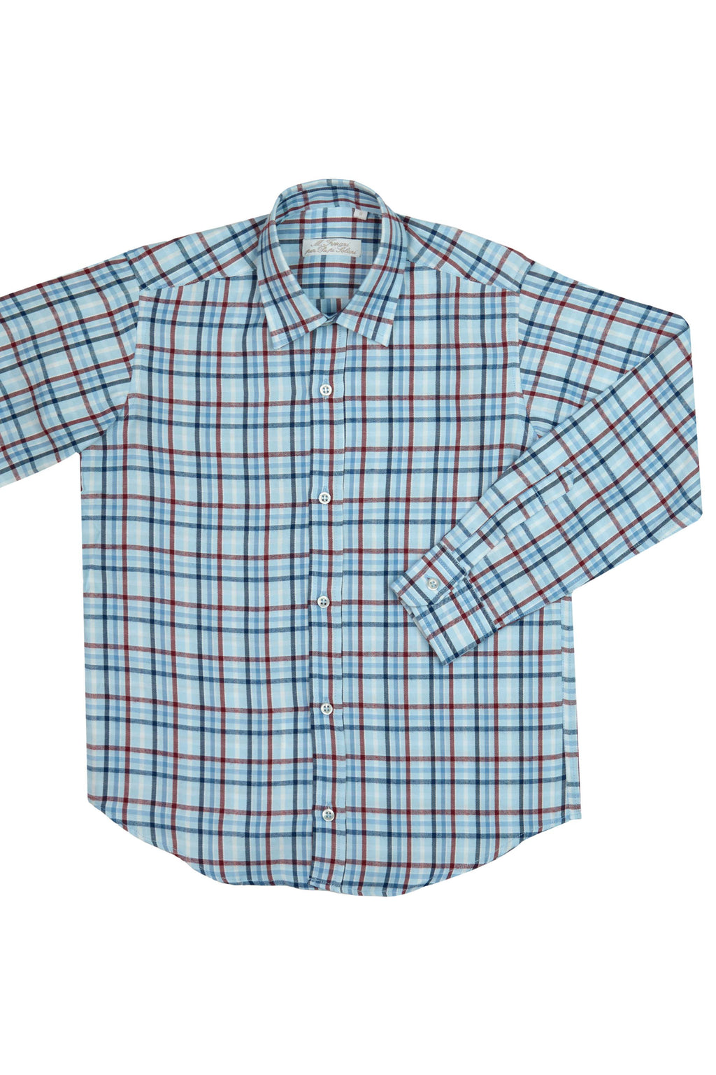 CAMISA DE CUADROS CON CUELLO PICO