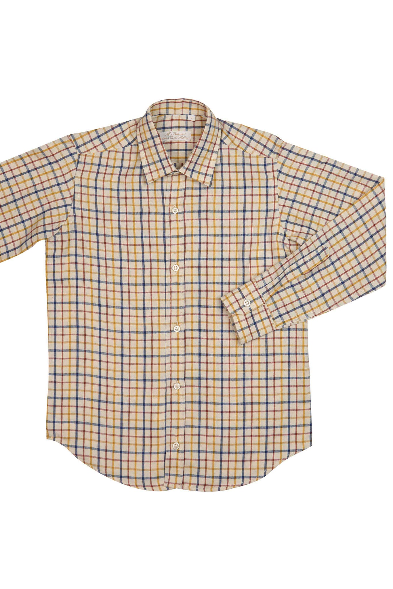CAMISA DE CUADROS CON CUELLO PICO