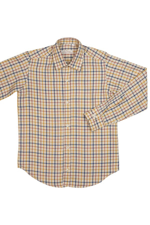 CAMISA DE CUADROS CON CUELLO PICO