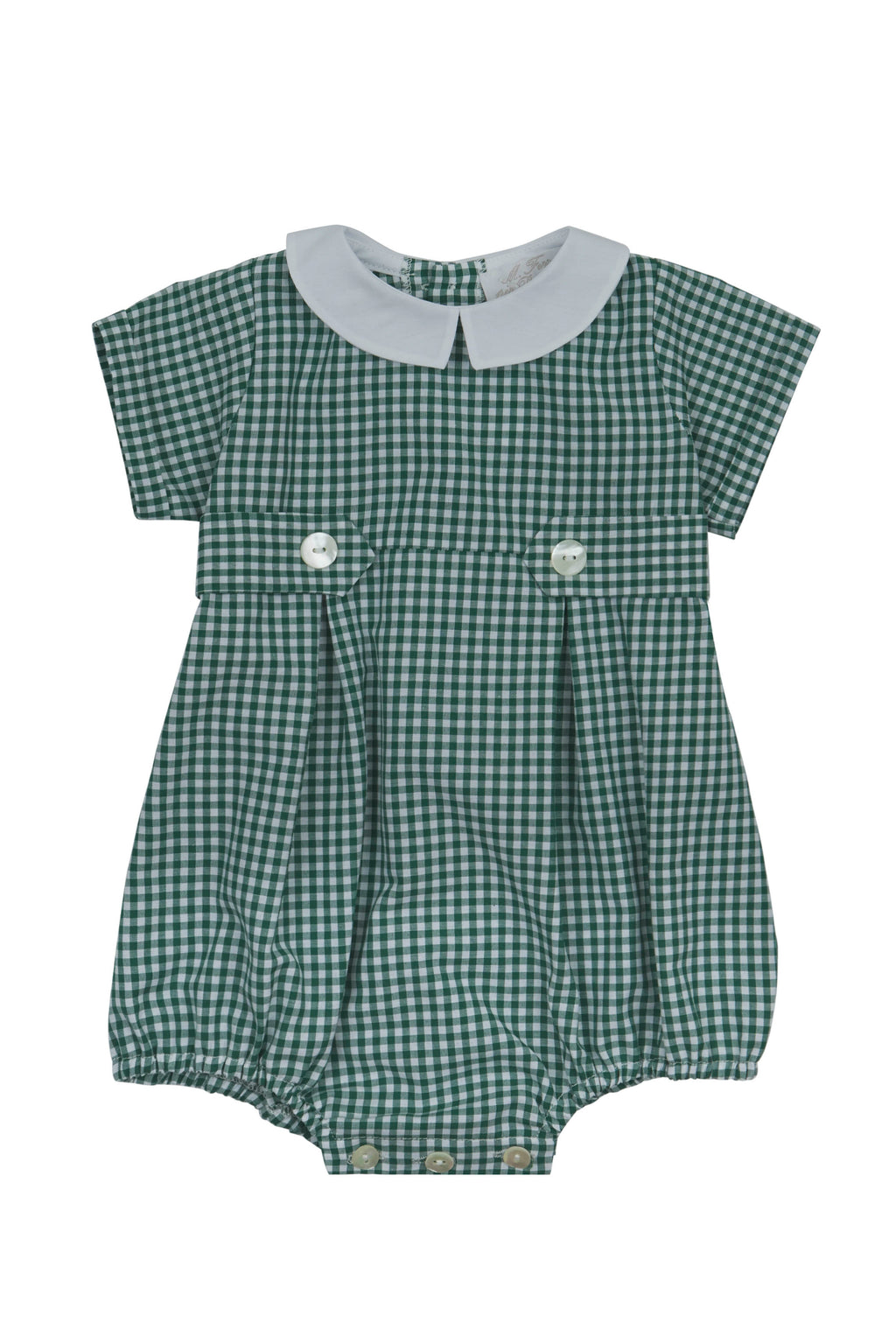 CHECKERED ROMPER VICKY BUTTONS