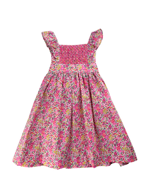 SMOCKED PINAFORE DRESS