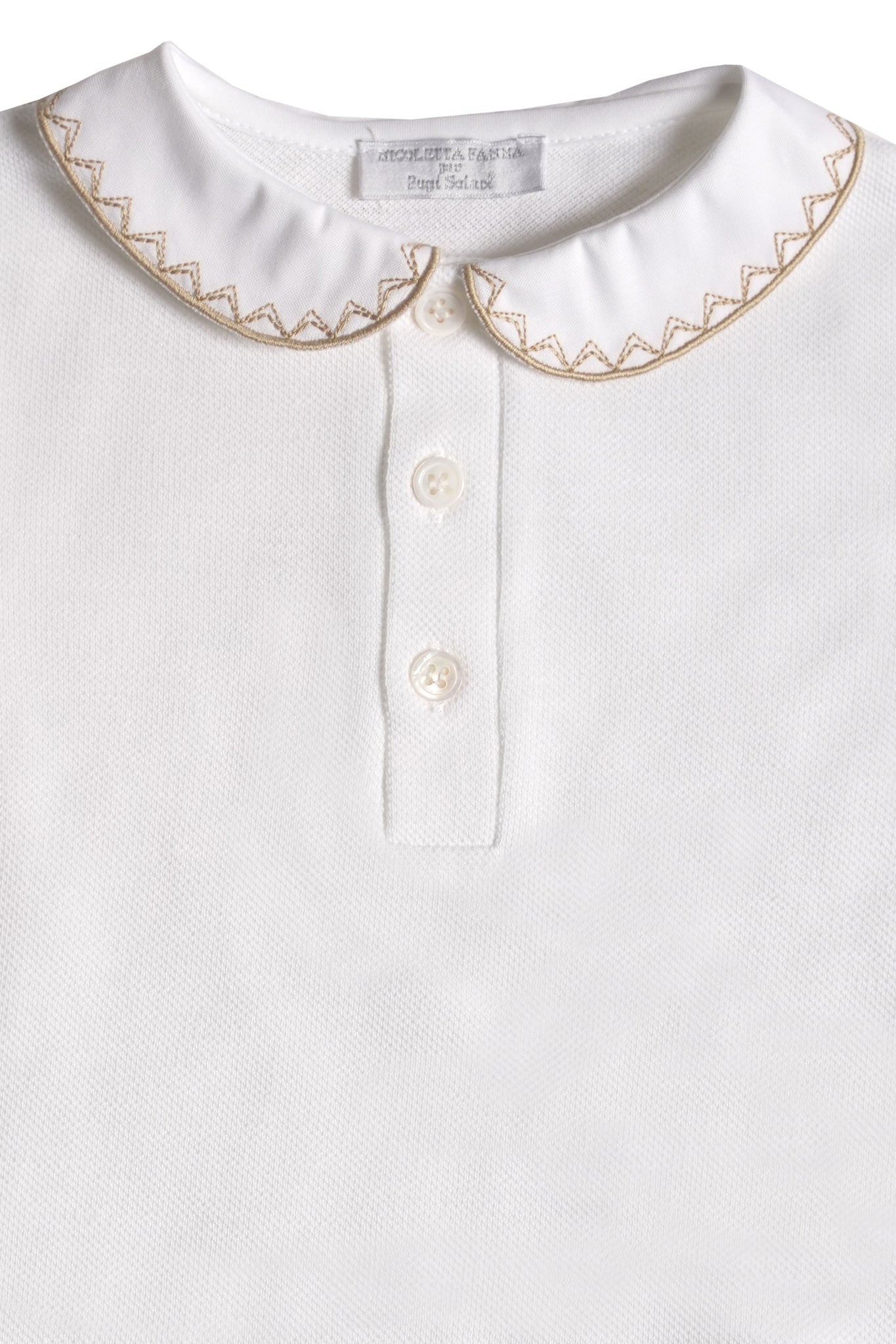 EMBROIDERED LONG SLEEVE POLO (WHITE,GRAY,BEIGE,BROWN,BRICK,MUSTARD,PALE PINK,ANTIQUE PINK,BOURGEOIS)