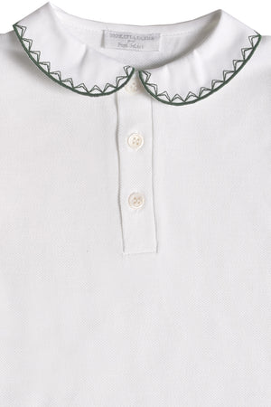 LONG SLEEVED EMBROIDERED POLO (LIGHT BLUE,SUGAR PAPER,PINE,MILITARY)