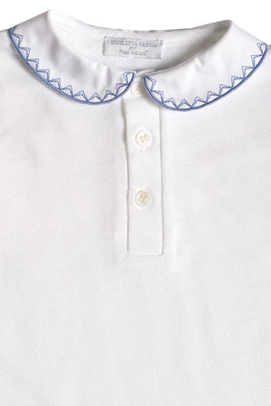 LONG SLEEVED EMBROIDERED POLO (LIGHT BLUE,SUGAR PAPER,PINE,MILITARY)