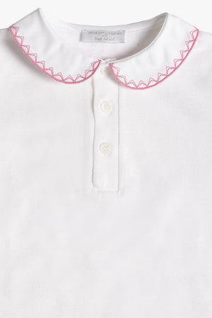 EMBROIDERED LONG SLEEVE POLO (WHITE,GRAY,BEIGE,BROWN,BRICK,MUSTARD,PALE PINK,ANTIQUE PINK,BOURGEOIS)